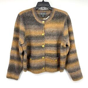 Worthington Jason Bolden Cardigan Ombre Stripe Button Down NWT